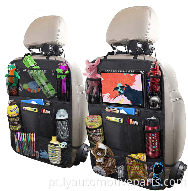 Oxford Fabric Material OEM Touch Screen Titular Tarder Kids Backseat Car Pocket Organizer